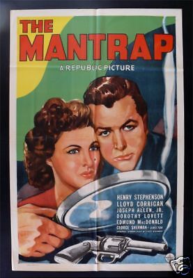 THE MANTRAP * 1SH ORIG MOVIE POSTER 1943 MAN TRAP  