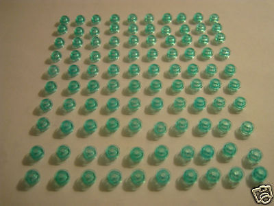 LEGO LOT 100 TRANS BLUE ROUND PLATES/CRYSTALS/BEADNEW  