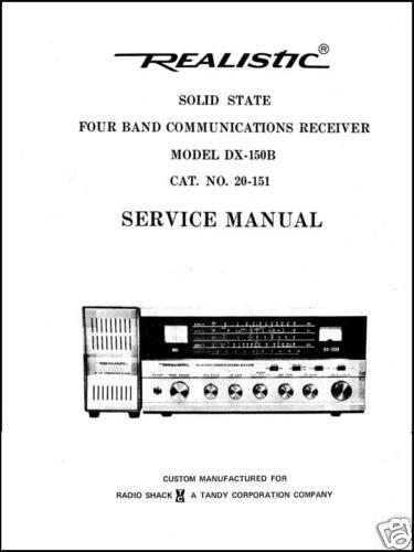Realistic DX 150B Receiver Service Manual  