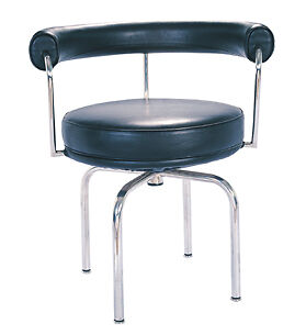 Le Corbusier LC7 Style Swivel Chair Designer Modern