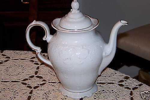 Wawel China   Poland   Casa Oro ??   Coffee Pot w/ Lid  