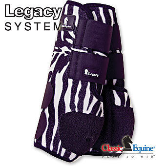 Classic Equine Legacy Sport Boots SMB Zebra Front LARGE  
