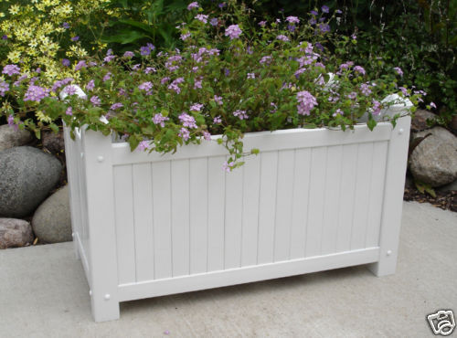 DURA TREL LARGE VINYL PLANTER BOX WEATHER PROOF  