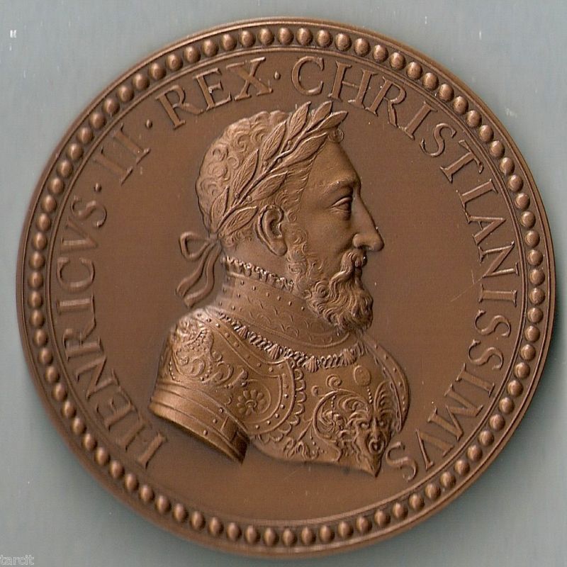 Henry II War Against Charles V Large Bronze Medal