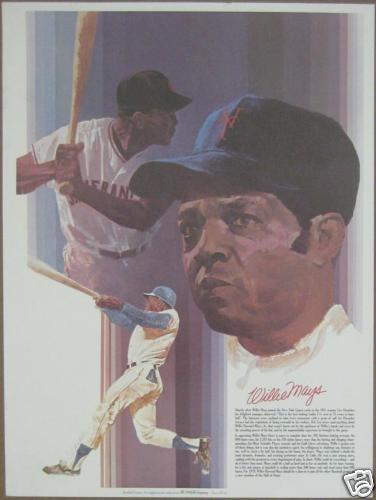 1970s Willie Mays Baseball Greats 18 x 24 Poster Coke  