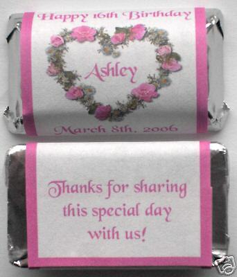 SWEET 16 SIXTEEN PINK HEART BIRTHDAY KEEPSAKE FAVORS  