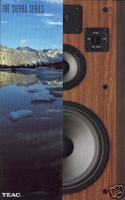 Teac Sierra Series Speaker Brochure 1988  