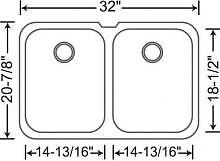 BLANCO 32 x 21 Stainless Steel Kitchen Sink   440224  