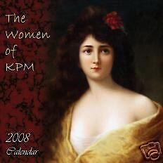 Women of KPM 2008 Art Calendar porcelain plaque paint  