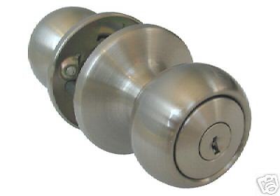 Storeroom Satin Nickel Round Knob Door Lock key lever  