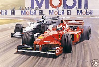 Eddie Irvine Ferrari Fantastic Finish by Graham Turner  