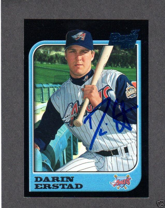 1997 BOWMAN #92 Darin Erstad ANGELS AUTOGRAPH AUTO COA  