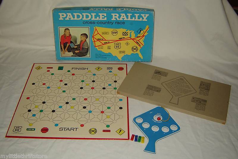 1964 Whitman’s Children’s Board Game ~ Paddle Rally ~  