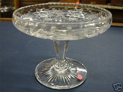 Hawkes Cut & Etched Crystal Compote  