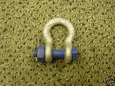 16 SHACKLE, CLEVIS, SAFETY PIN PEERLESS 1/3 TON WWL  