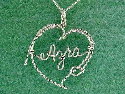 Personalized Silver Lariat Heart Necklace Western  