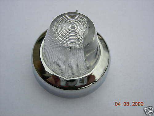 TRIUMPH TR4 TR4A TR5 PARKING LAMP LENS WITH CHROME RIM  