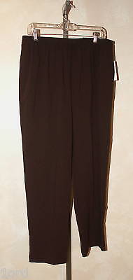 NWT STUDIO 1940 BROWN CREPON SOLIDS PANT SZ 18/20 WS  