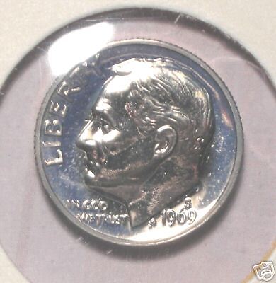 US Coins ROOSEVELT DIME 1969 S PROOF Coin  