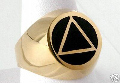 AA Alcoholics Anonymous Solid 14K GOLD Ring Jewelry Men | eBay