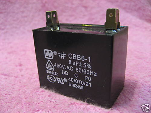 FAN Metallized Capacitor AC 450V 50/60Hz 8uF CBB61  