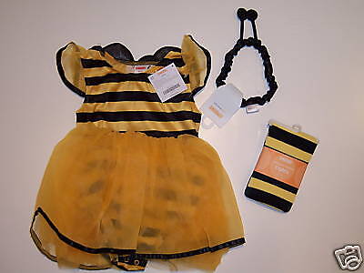 NWT Gymboree Bumble Bee Costume Antenna & Tights 12 18  