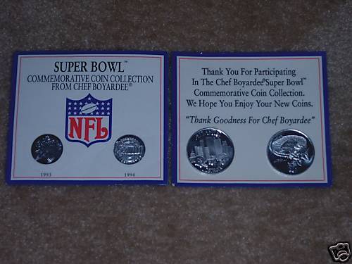 DALLAS COWBOYS SUPERBOWL 27 AND 28 COMMEMORATIVE COINS  