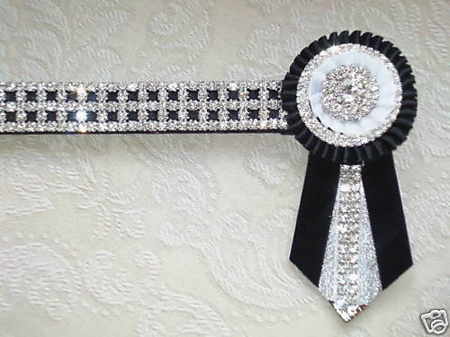 STUNNING XTRA BLING BROWBAND BLACK CHECKERED  