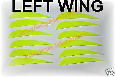 12 LEFT WING FEATHERS Archery FL YELLOW Arrow Jig 4  