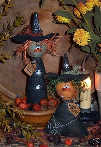 Pattis Ratties Primitive Witch Ann Ornies Pattern #368  