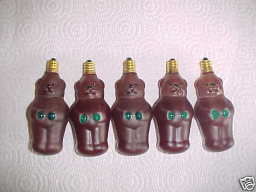 25 Bear/Mittens Figural Christmas Lights  