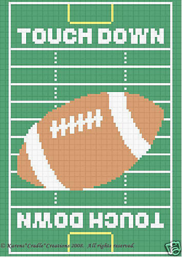 Crochet Patterns   FOOTBALL FIELD TOUCH DOWN Pattern  