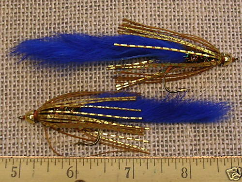 Bass Crawlers - Gold/pumpkin/bluetail - Bass flies