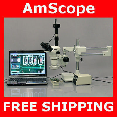 2X 180X BOOM STEREO MICROSCOPE, 80 LED RING + 5M CAMERA 013964564723 