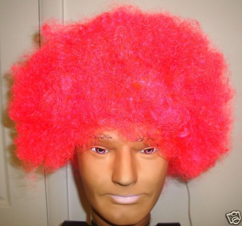 HOT PINK AFRO WIG COSTUME HALLOWEEN PROP PARTY  