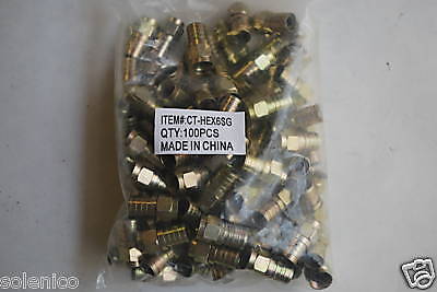 NEW 100 CRIMPING F RG6 coax cable connector WATERPROOF  