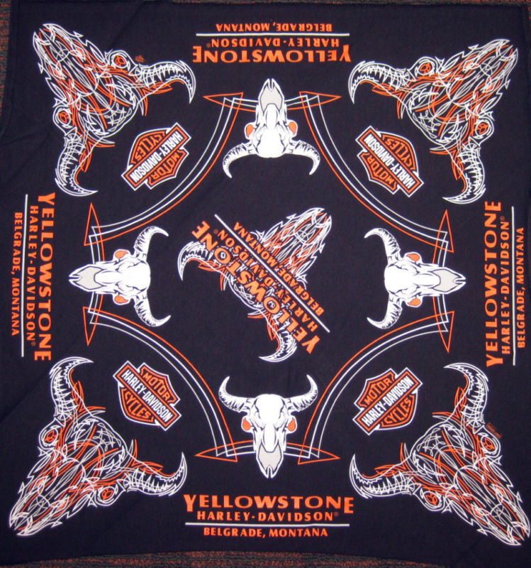 Yellowstone Harley Davidson Custom Steer Skull Bandana  