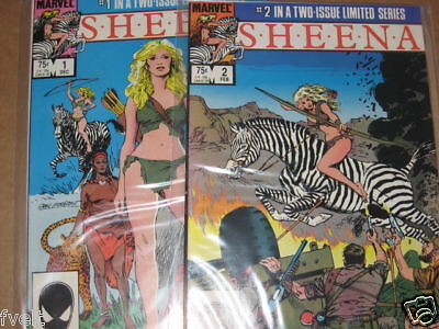 SHEENA ISSUES 1 & 2 MARVEL COMIC MOVIE ADAPTATION VFNM  